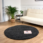 Charcoal Thick Shaggy Rug - California - Bargainia.com - 