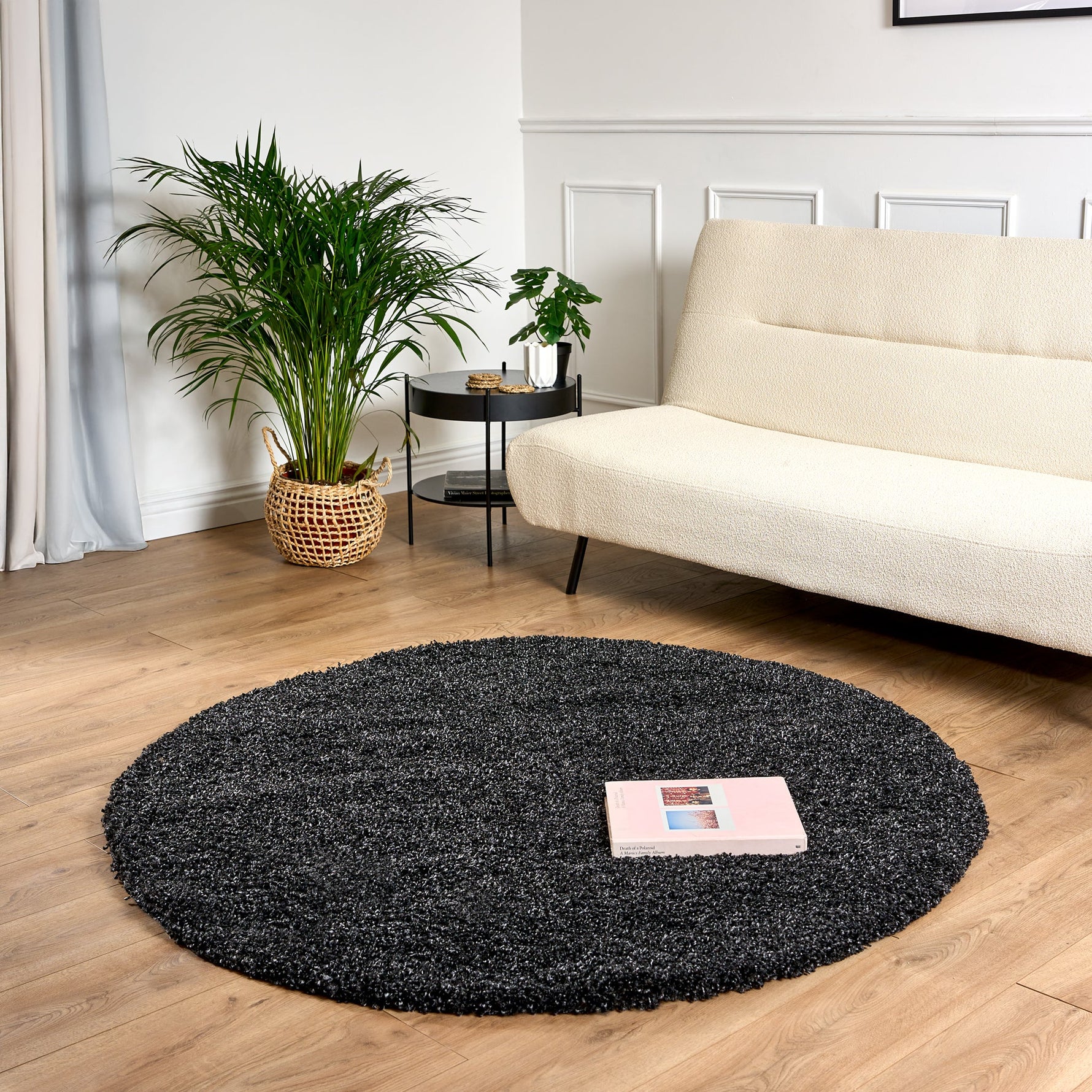 Charcoal Thick Shaggy Rug - California - Bargainia.com - 
