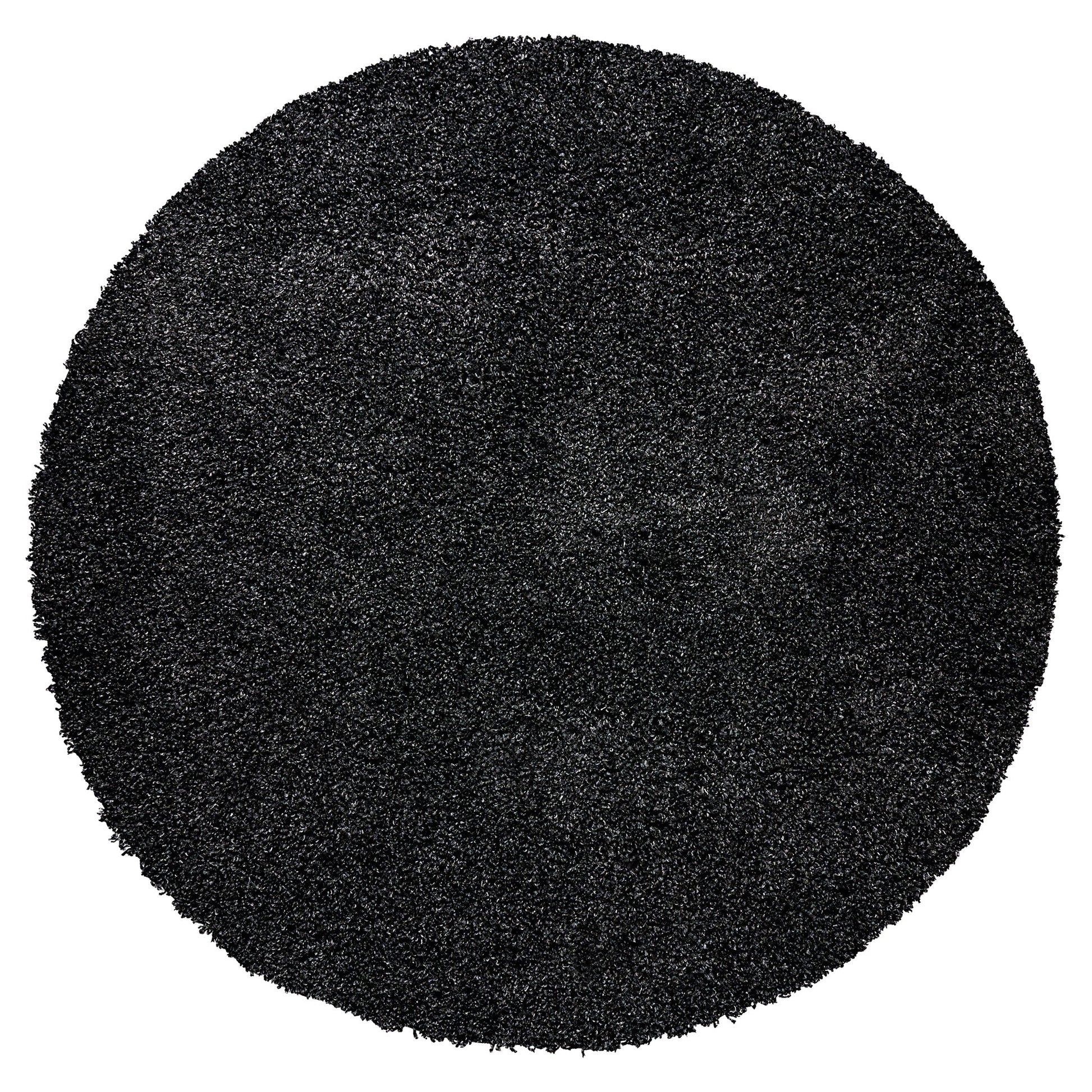 Charcoal Thick Shaggy Rug - California Rugs Rug Masters 120cm Circle