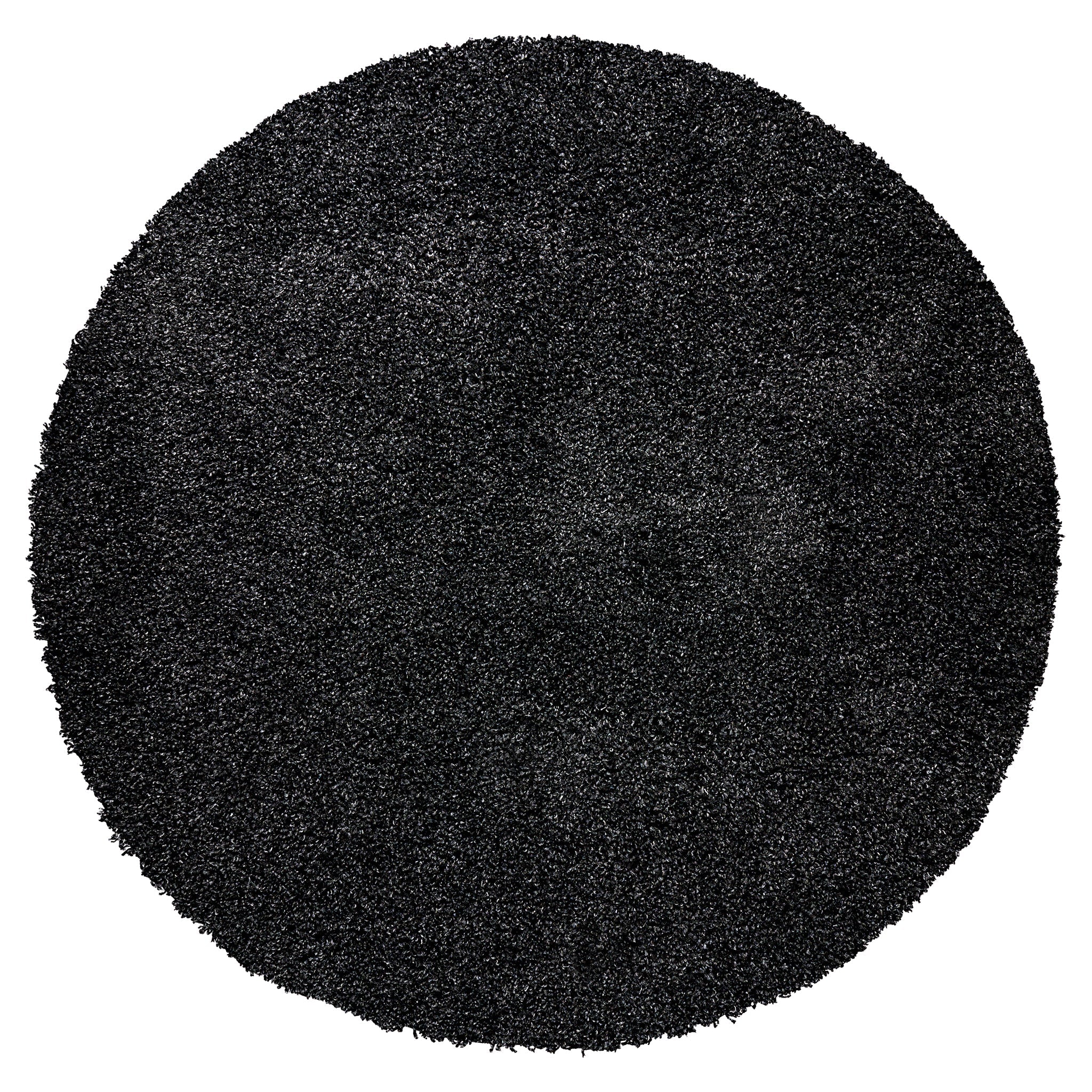 Charcoal Thick Shaggy Rug - California Rugs Rug Masters 120cm Circle