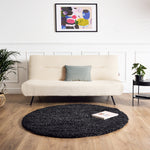 Charcoal Thick Shaggy Rug - California - Bargainia.com - 