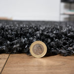 Charcoal Thick Shaggy Rug - California - Bargainia.com - 