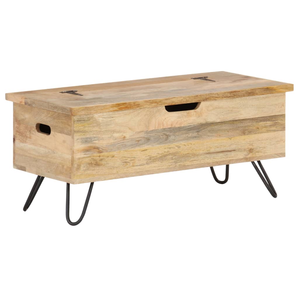 Chest 90x40x45 cm Solid Mango Wood - Bargainia.com - 