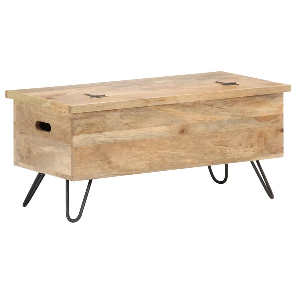 Chest 90x40x45 cm Solid Mango Wood - Bargainia.com - 