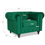 Chesterfield Sofa Suite - Jade Green Velvet - Bargainia.com - 
