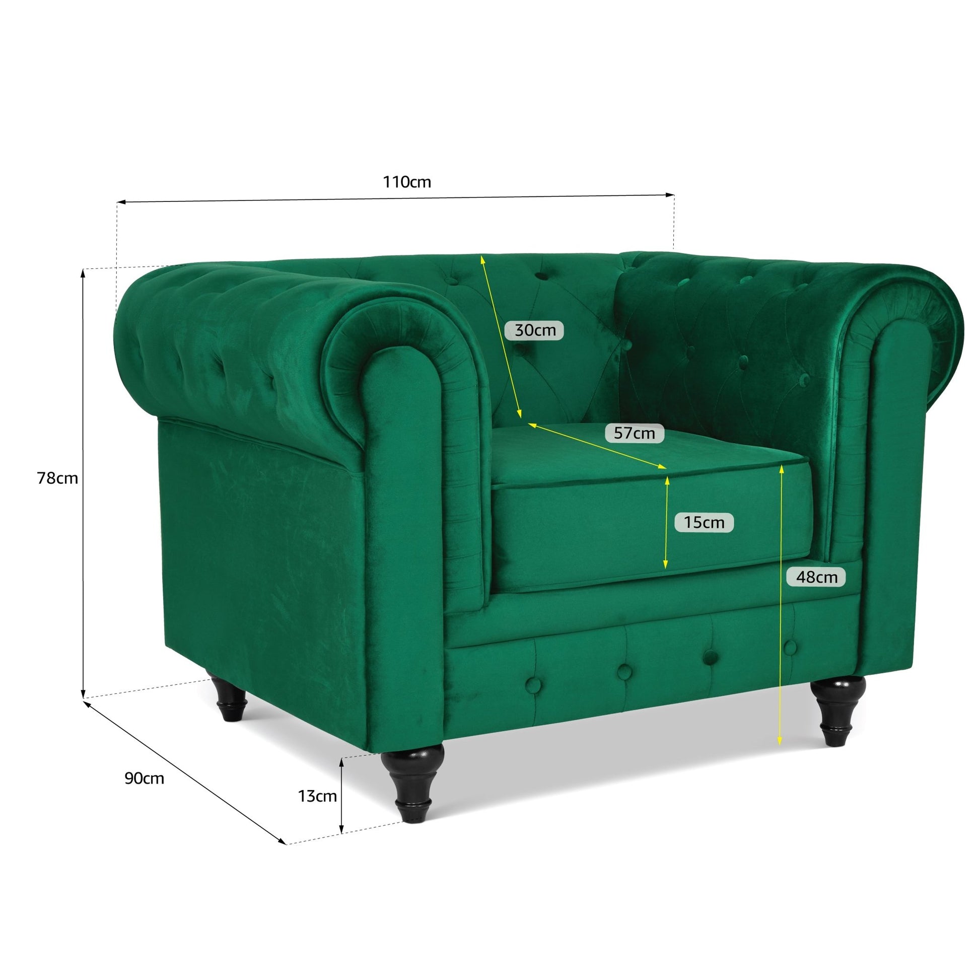 Chesterfield Sofa Suite - Jade Green Velvet Furniture Bargainia