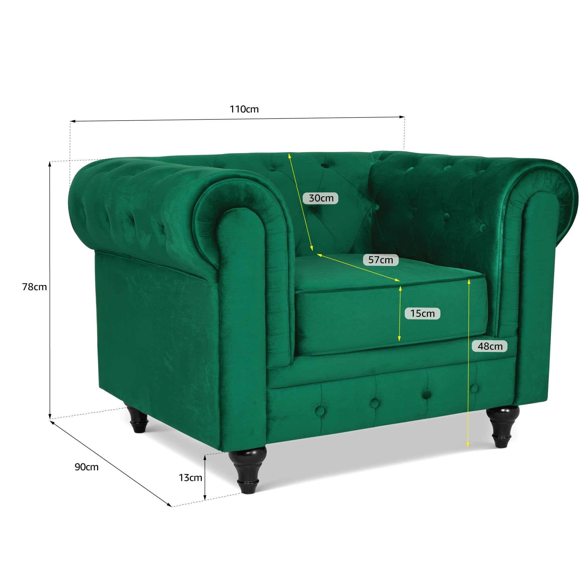 Chesterfield Sofa Suite - Jade Green Velvet Furniture Bargainia
