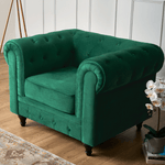 Chesterfield Sofa Suite - Jade Green Velvet - Bargainia.com - 