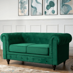 Chesterfield Sofa Suite - Jade Green Velvet - Bargainia.com - 