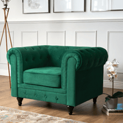 Chesterfield Sofa Suite - Jade Green Velvet Furniture Bargainia
