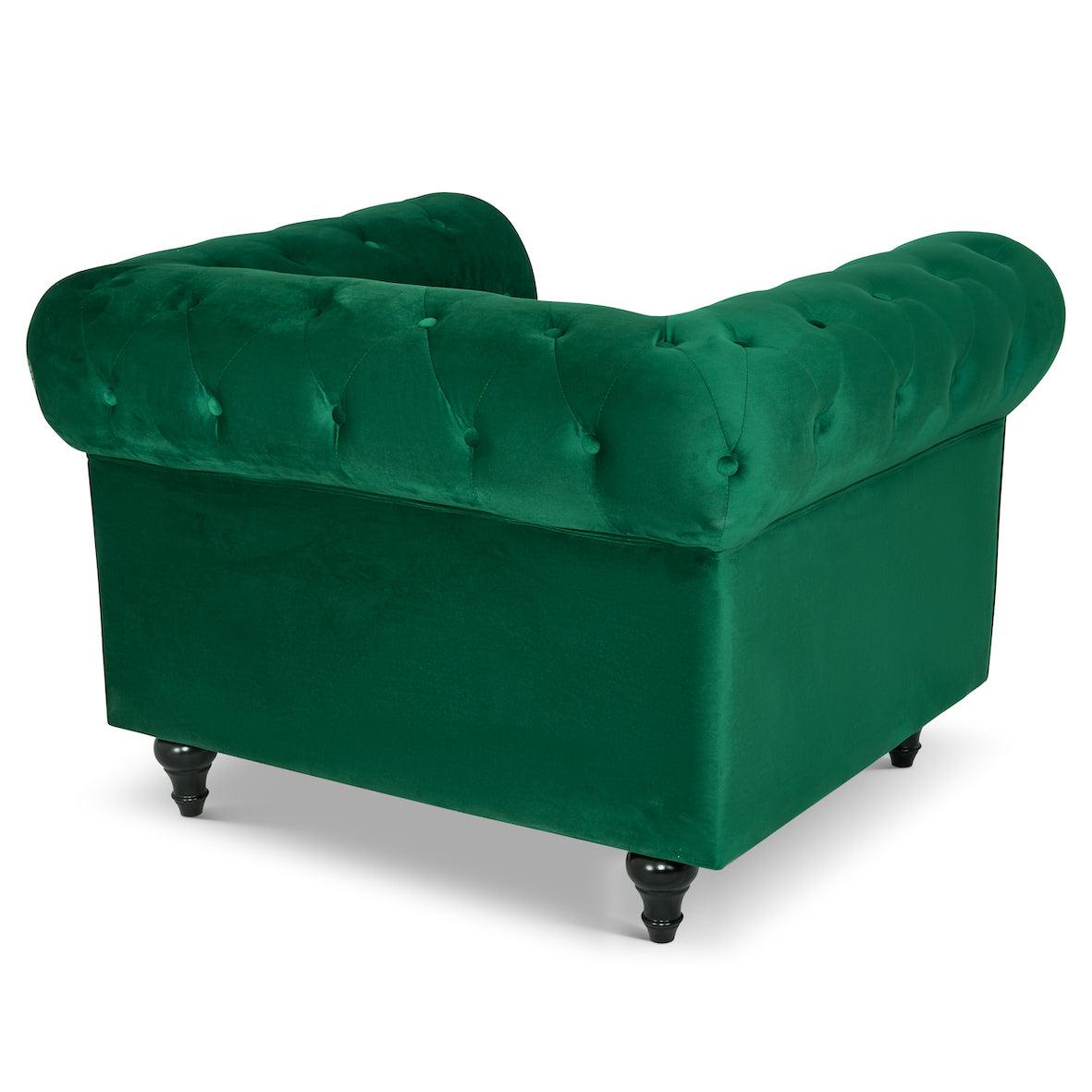 Chesterfield Sofa Suite - Jade Green Velvet - Bargainia.com - 