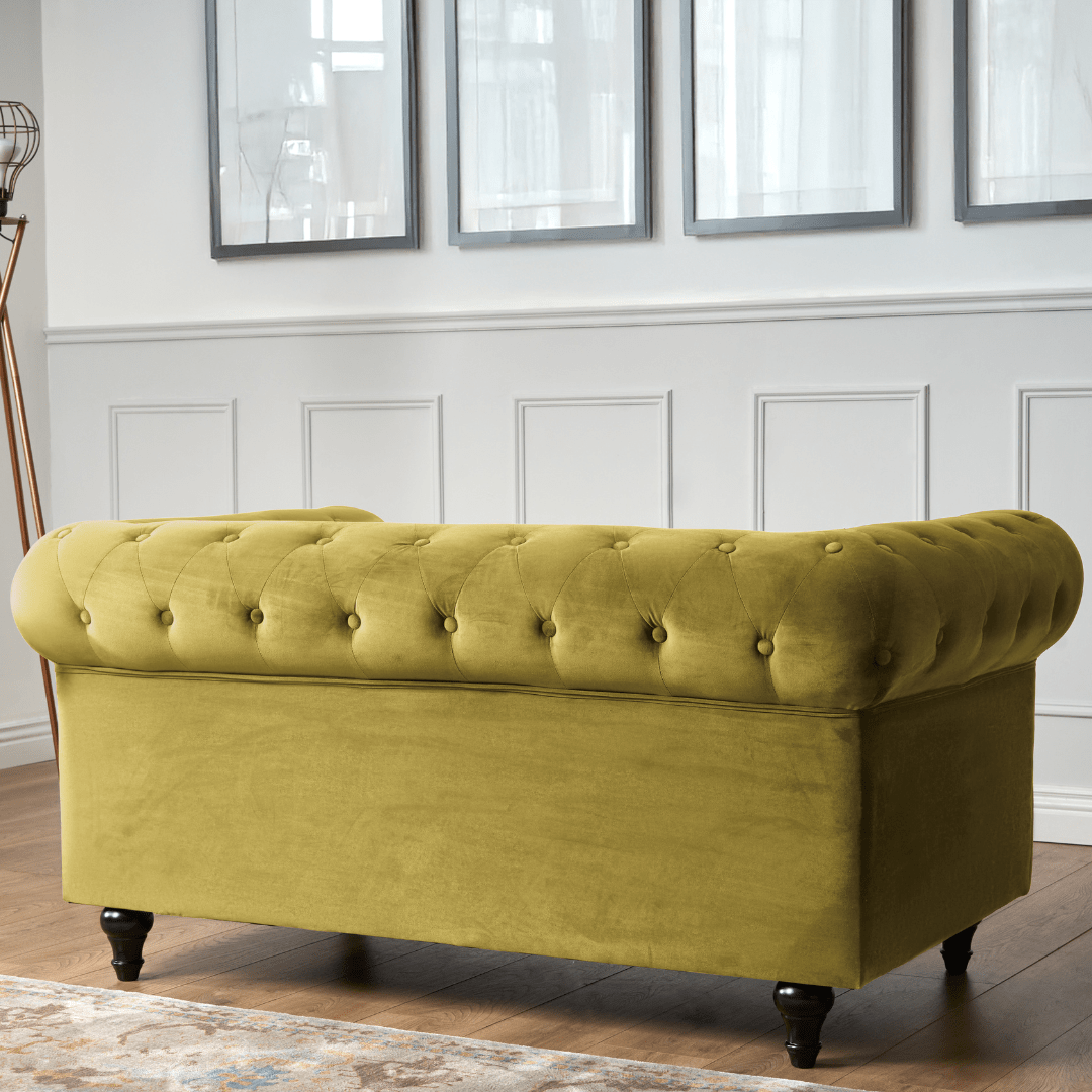 Chesterfield Sofa Suite - Olive Gold Velvet Furniture Bargainia