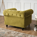 Chesterfield Sofa Suite - Olive Gold Velvet - Bargainia.com - 