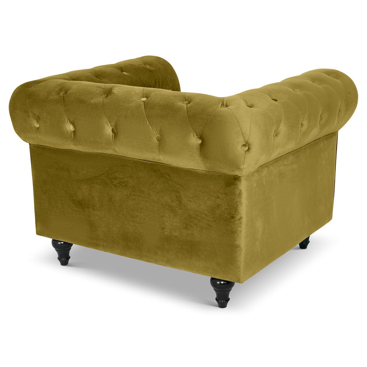 Chesterfield Sofa Suite - Olive Gold Velvet Furniture Bargainia