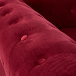 Chesterfield Sofa Suite - Wine Red Velvet - Bargainia.com - 