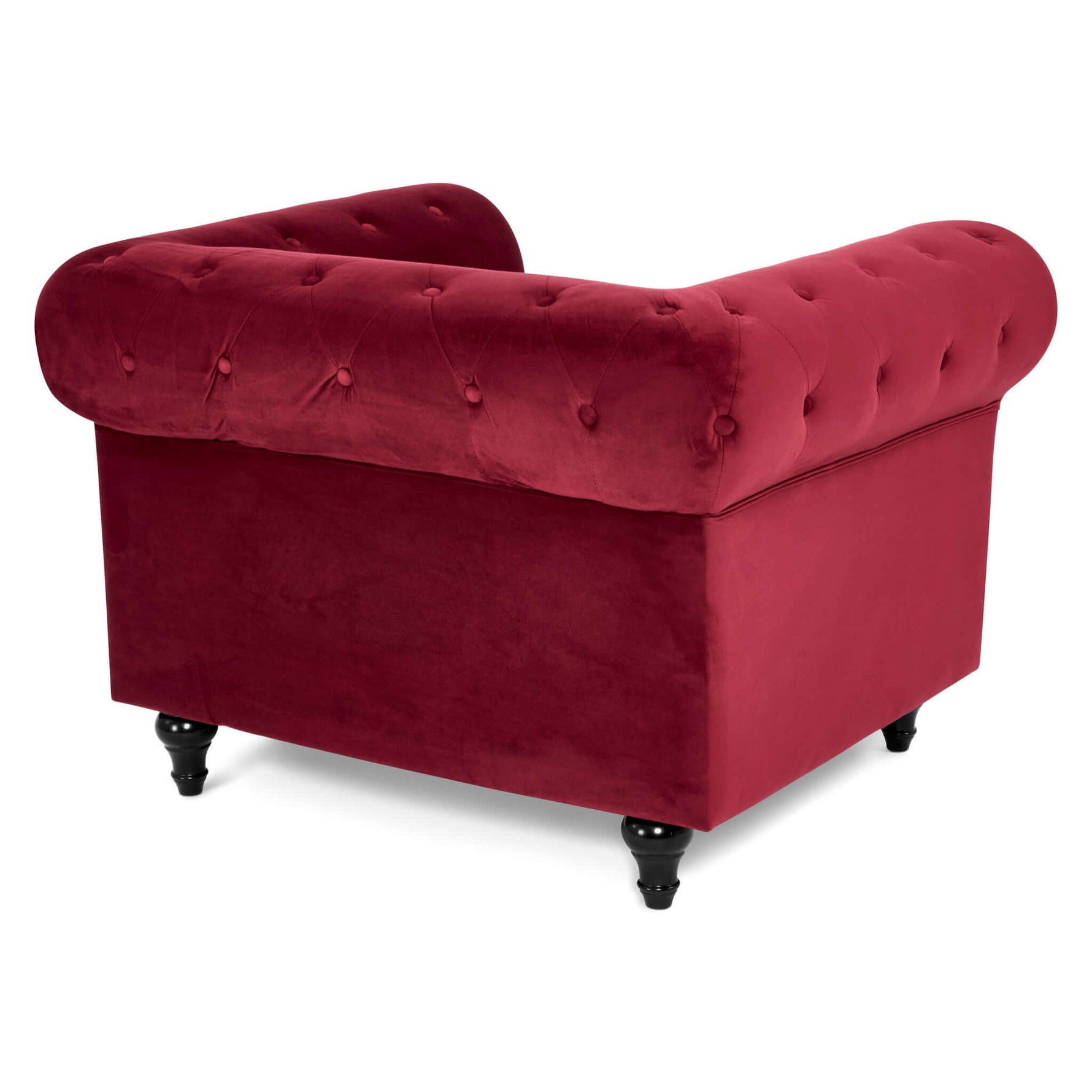 Chesterfield Sofa Suite - Wine Red Velvet - Bargainia.com - 