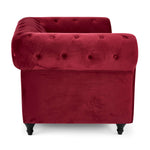 Chesterfield Sofa Suite - Wine Red Velvet - Bargainia.com - 