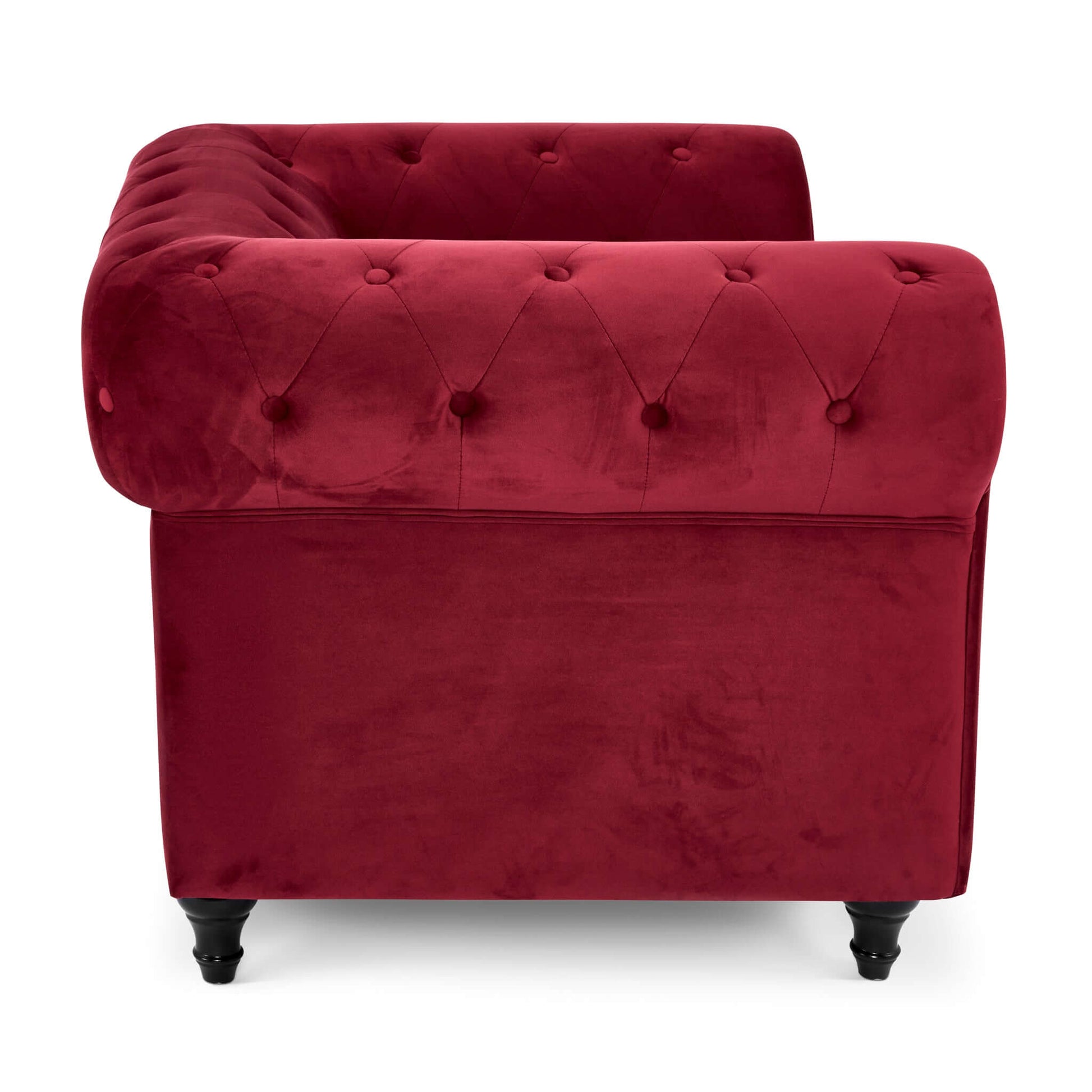 Chesterfield Sofa Suite - Wine Red Velvet Furniture Bargainia