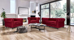 Chesterfield Sofa Suite - Wine Red Velvet - Bargainia.com - 