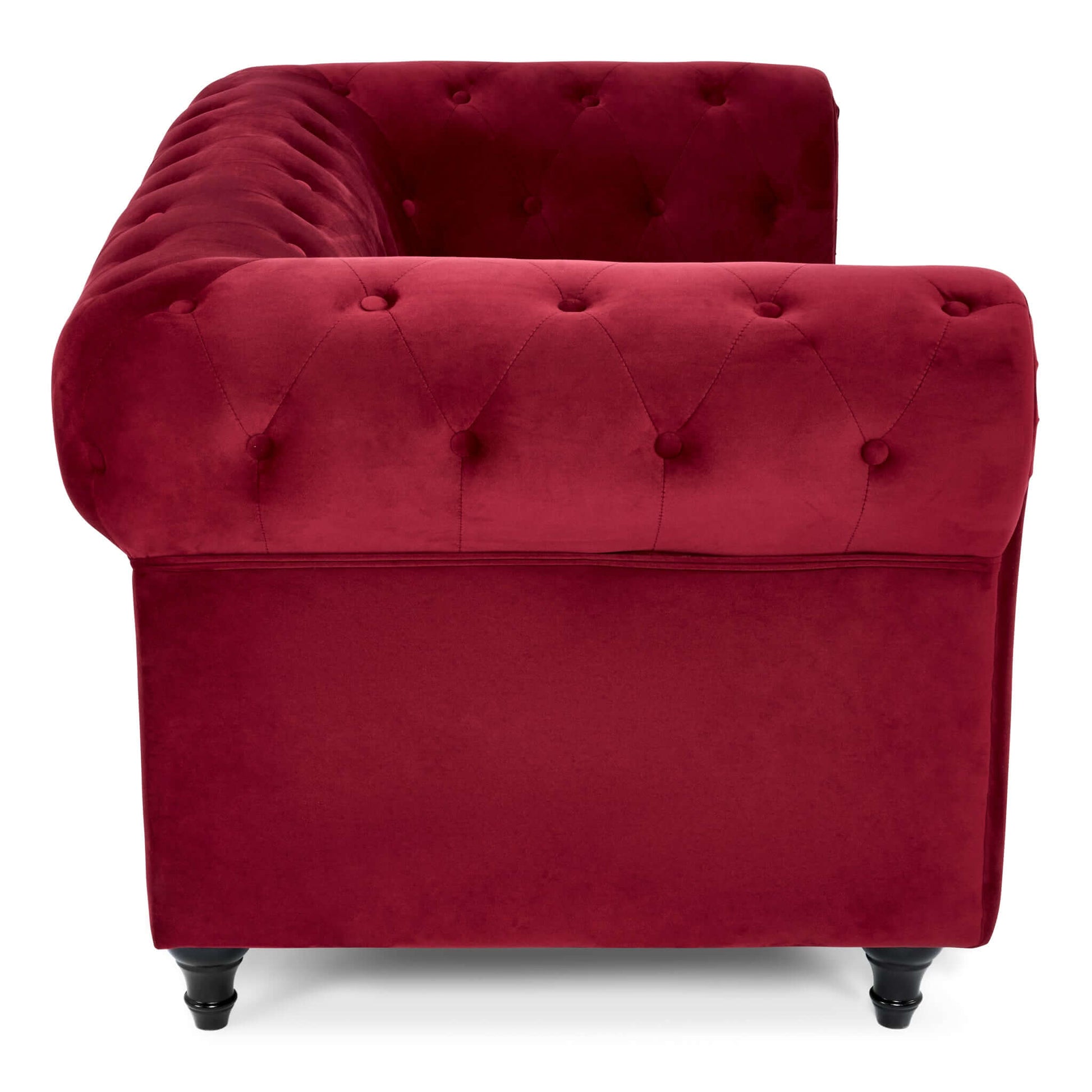 Chesterfield Sofa Suite - Wine Red Velvet Furniture Bargainia