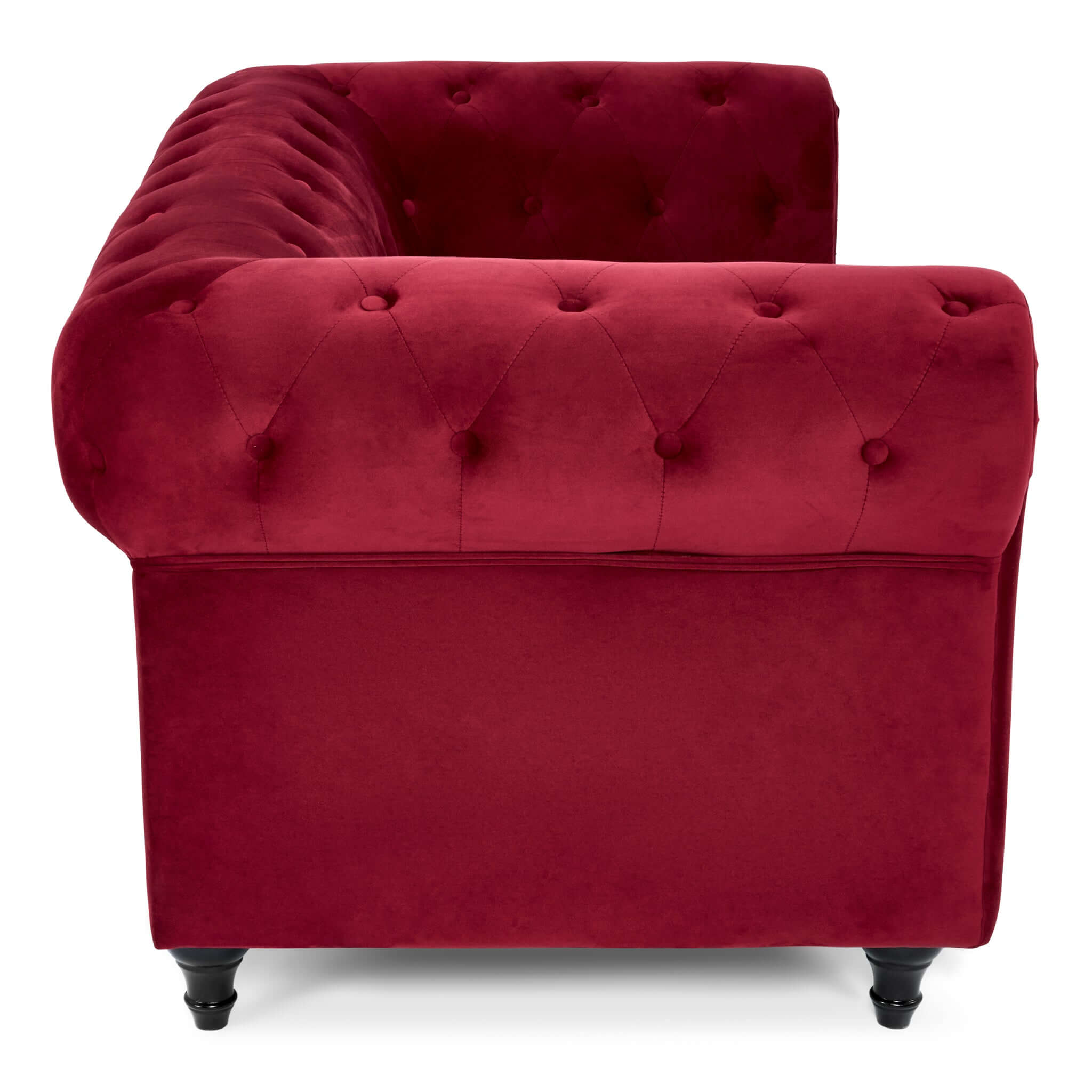Chesterfield Sofa Suite - Wine Red Velvet Furniture Bargainia