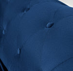 Chesterfield Velvet Arm Chair - Blue - Bargainia.com - 