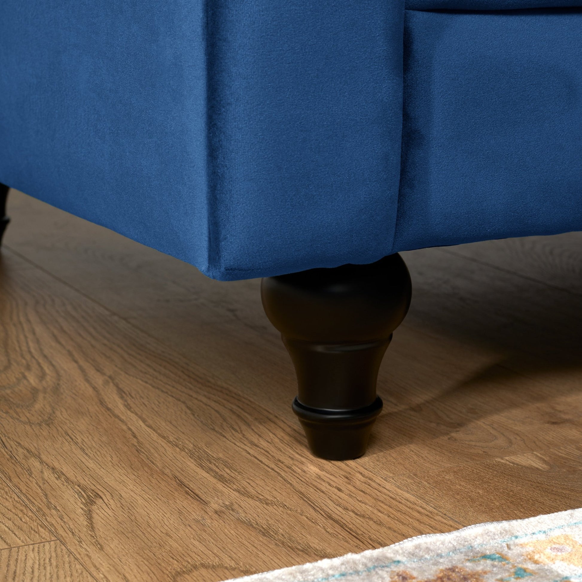 Chesterfield Velvet Armchair - Blue Furniture Bargainia