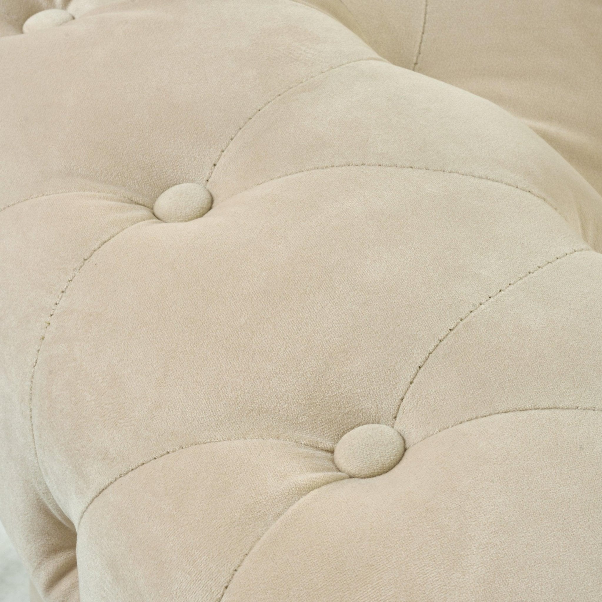 Chesterfield Velvet Armchair - Cream Furniture Bargainia
