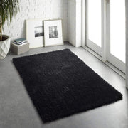 Chicago Black Shaggy Rug - Bargainia.com - 5026134022584 - CHICAG_BLACKX_090X150