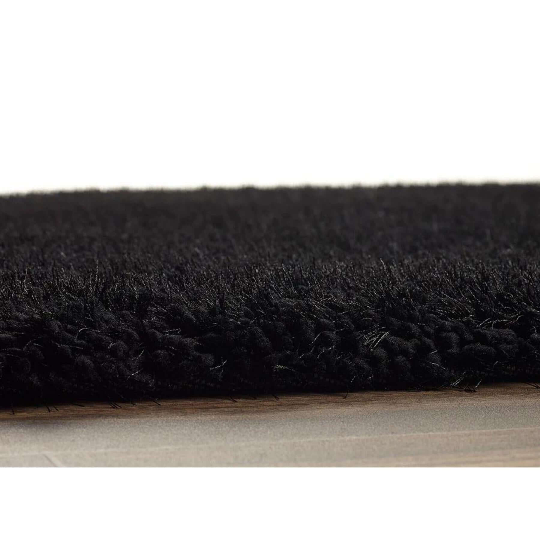 Chicago Black Shaggy Rug - Bargainia.com - 5026134022584 - CHICAG_BLACKX_090X150