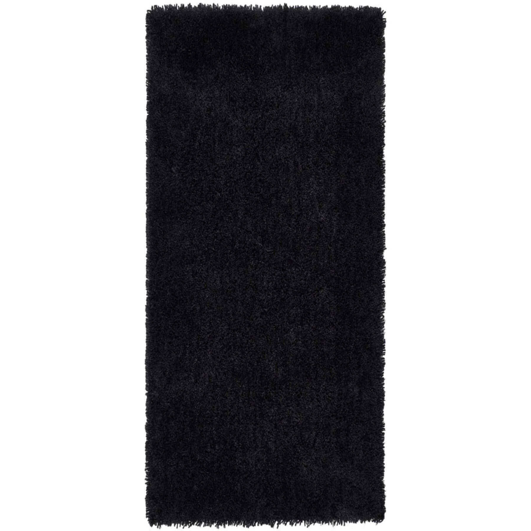 Chicago Black Shaggy Rug - Bargainia.com - 5026134022676 - CHICAG_BLACKX_067X200