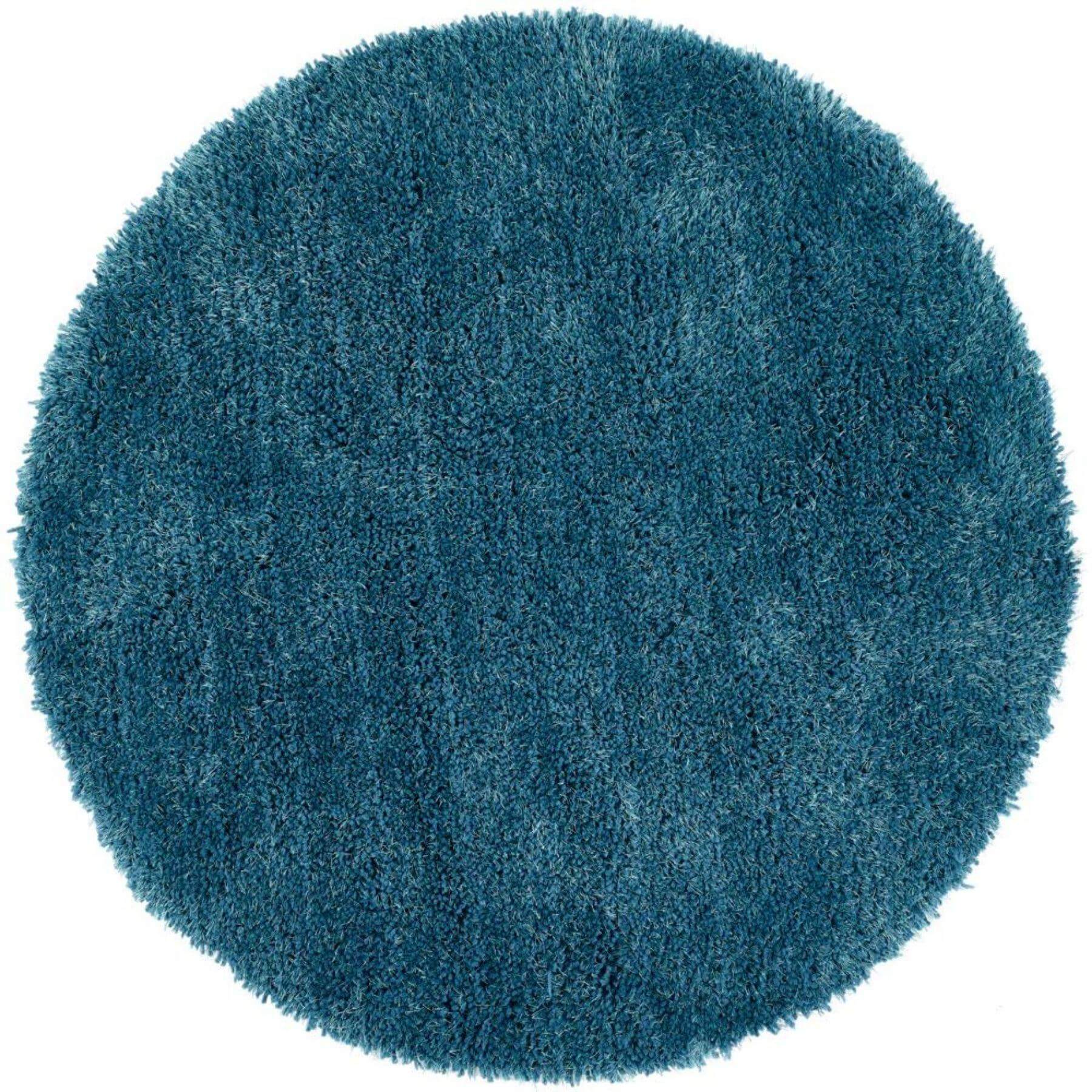 Chicago Dark Teal Shaggy Rug - Bargainia.com - 5026134022096 - CHICAG_DRKTEL_133XCIR
