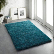 Chicago Dark Teal Shaggy Rug - Bargainia.com - 5026134022720 - CHICAG_DRKTEL_067X200