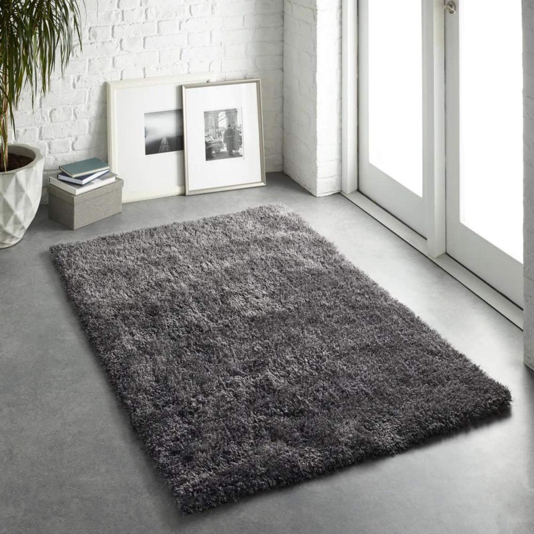 Chicago Grey Shaggy Rug - Bargainia.com - 5026134019140 - CHICAG_NEWGRY_090X150