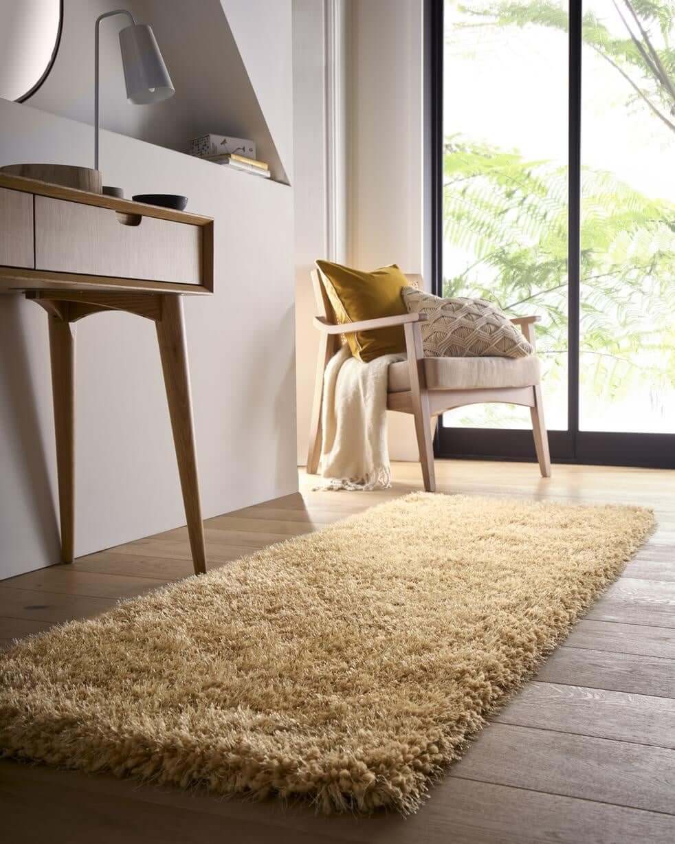 Chicago Ochre Shaggy Rug - Bargainia.com - 5026134535053 - CHICAG_OCHREX_133XCIR