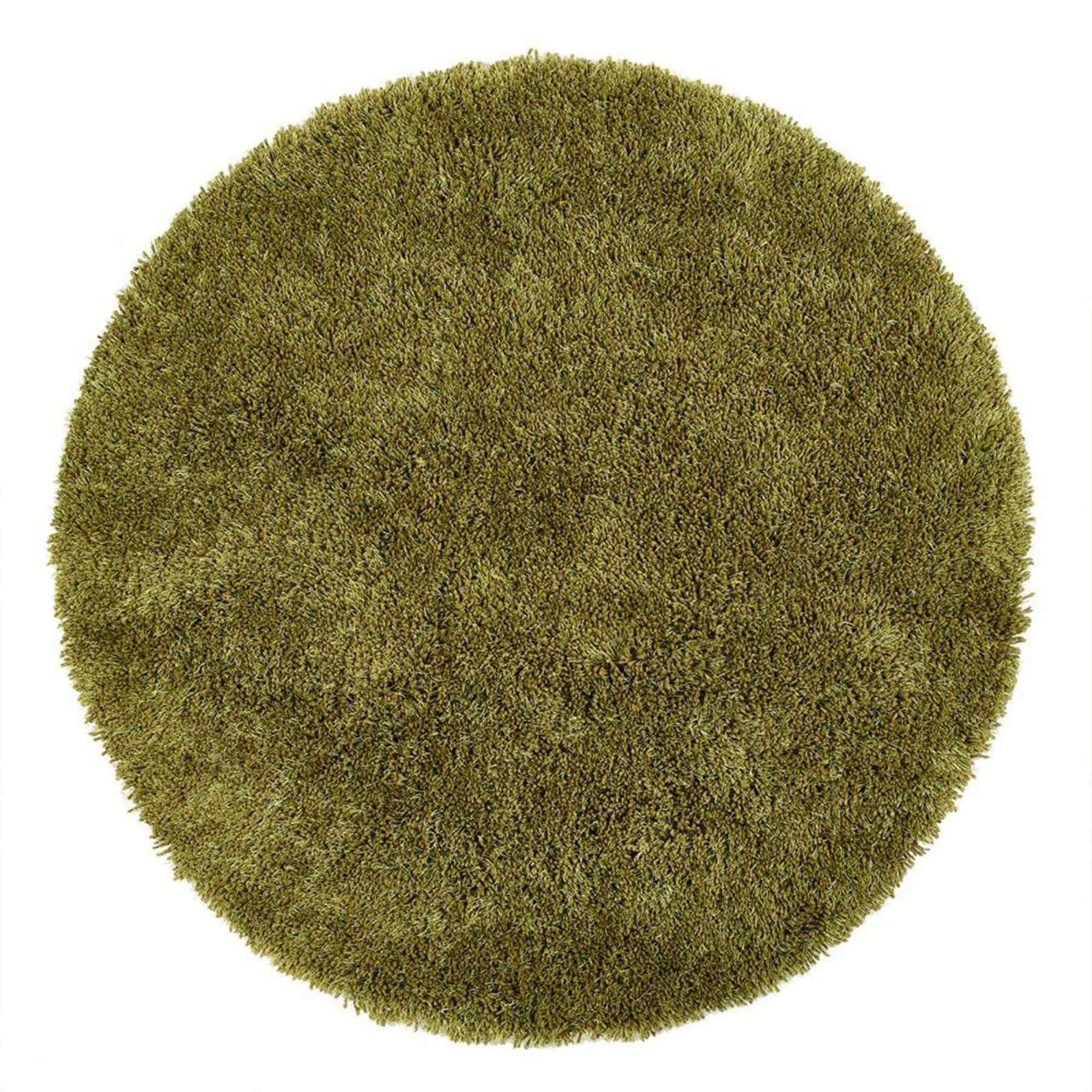 Chicago Olive Green Shaggy Rug - Bargainia.com - 5026134039698 - CHICAG_OLIVEX_133XCIR