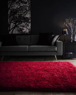 Chicago Red Shaggy Rug - Bargainia.com - 