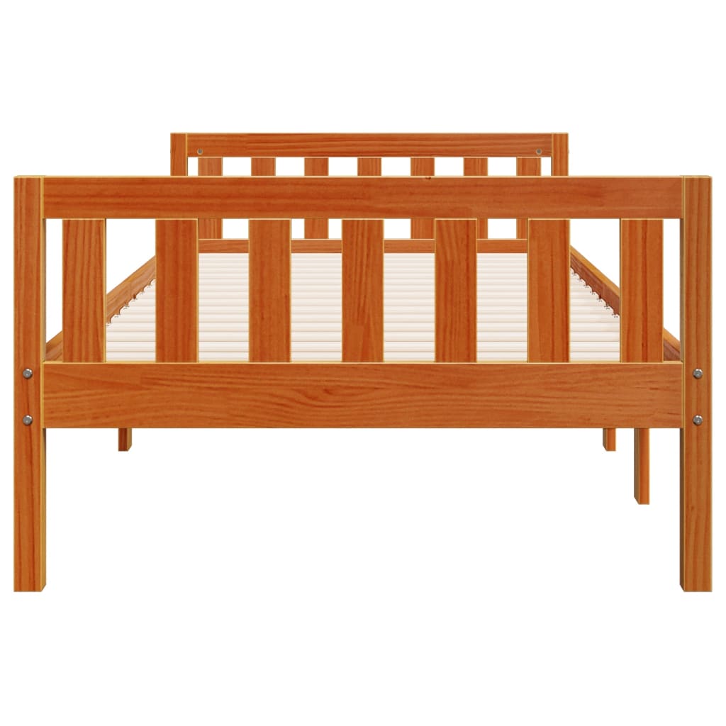 Children's Bed without Mattress Wax Brown 90x200 cm Solid Wood Pine - Bargainia.com - 