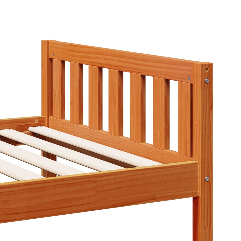 Children's Bed without Mattress Wax Brown 90x200 cm Solid Wood Pine - Bargainia.com - 