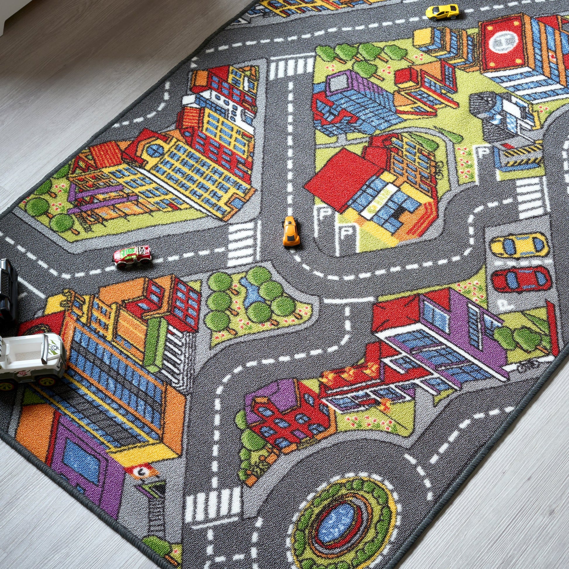 Children's Big City Mat Town Car Roads Rug Big City Kids Play Mat Clearance