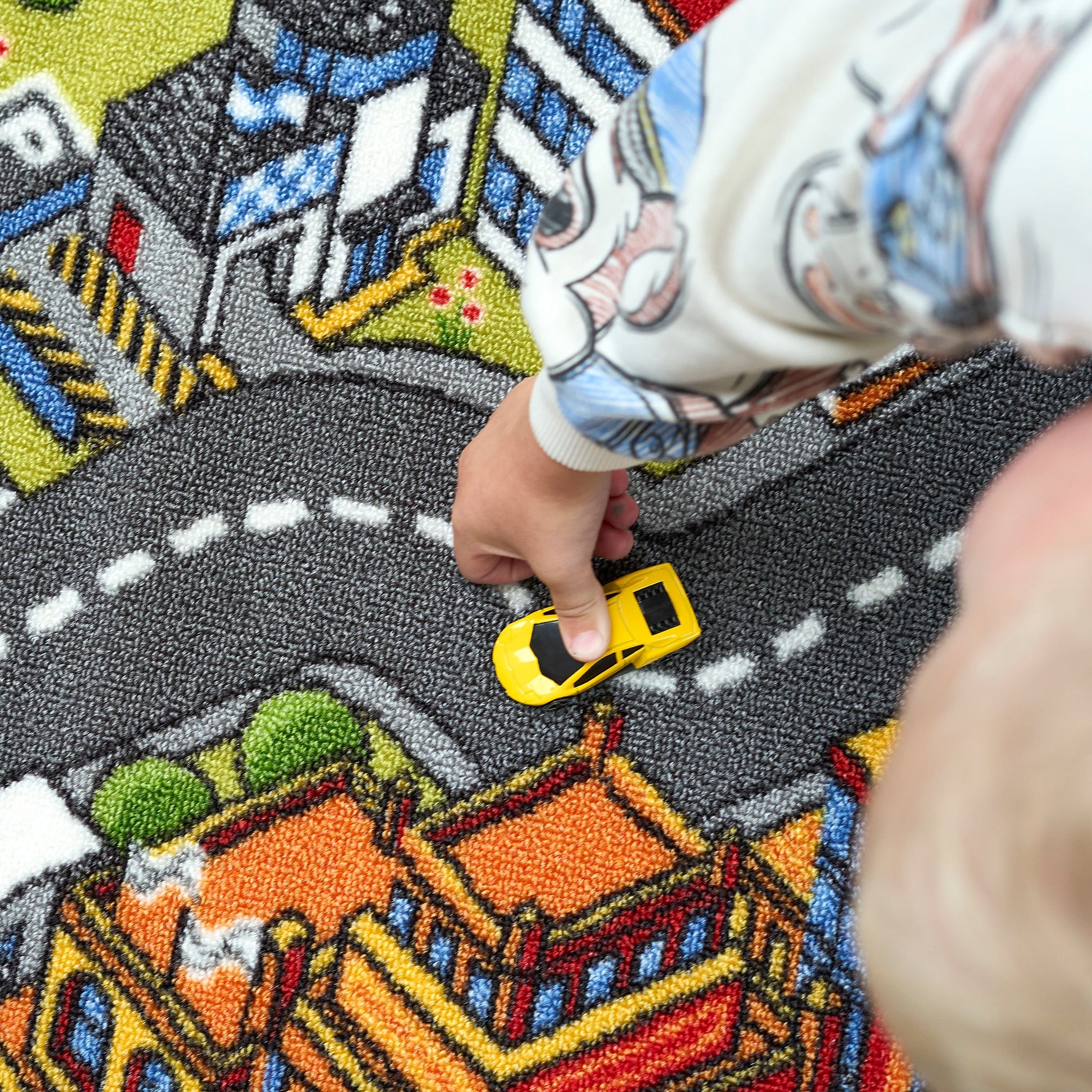 Children's Big City Mat Town Car Roads Rug - Bargainia.com - 