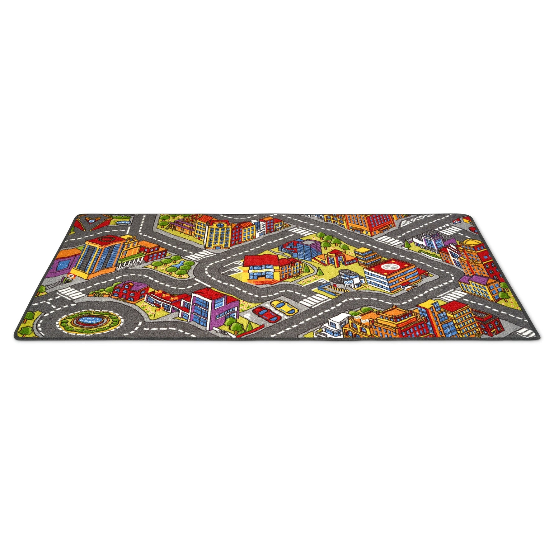 Children's Big City Mat Town Car Roads Rug - Bargainia.com - 