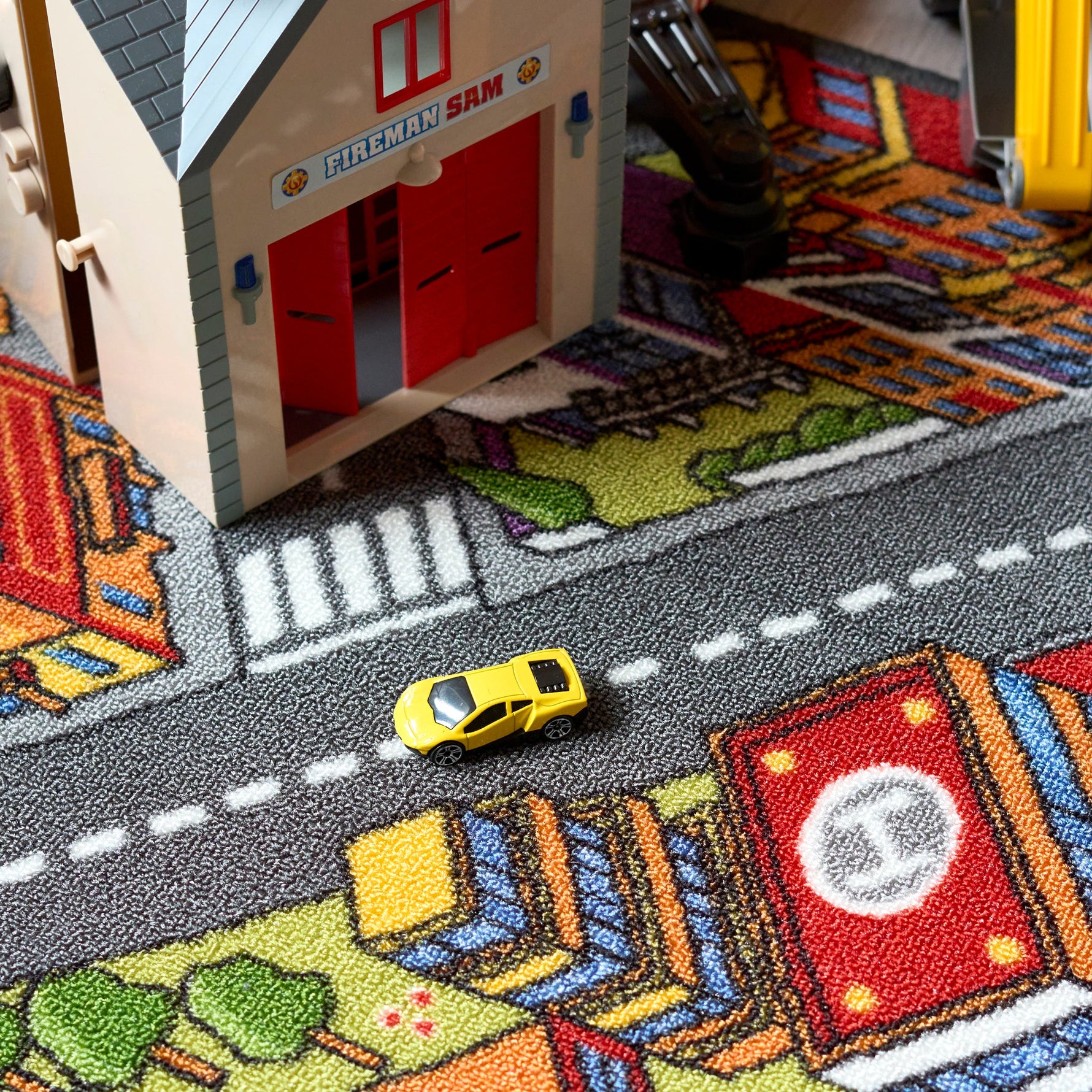 Children's Big City Mat Town Car Roads Rug - Bargainia.com - 