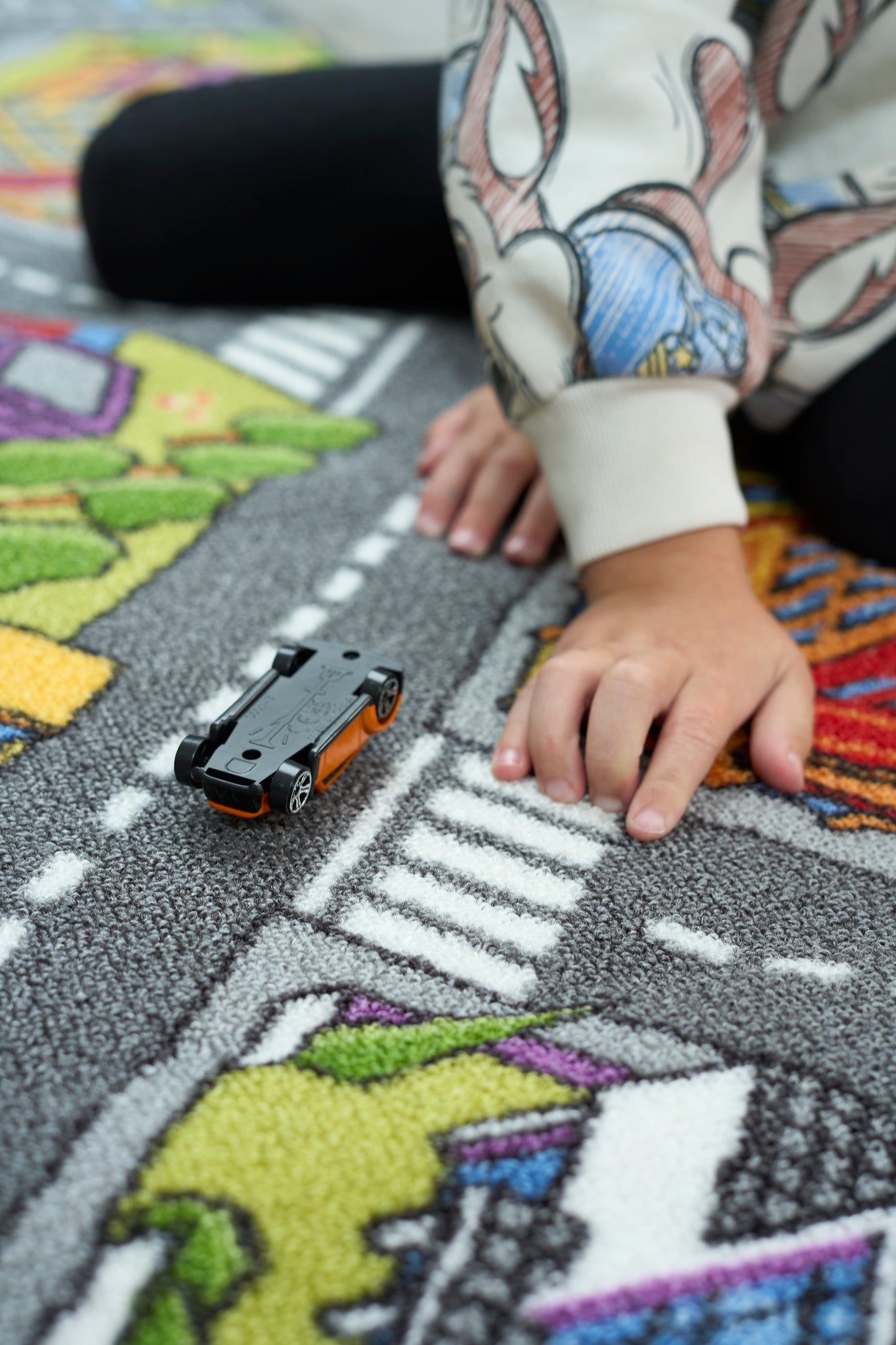 Children's Big City Mat Town Car Roads Rug Big City Kids Play Mat Clearance