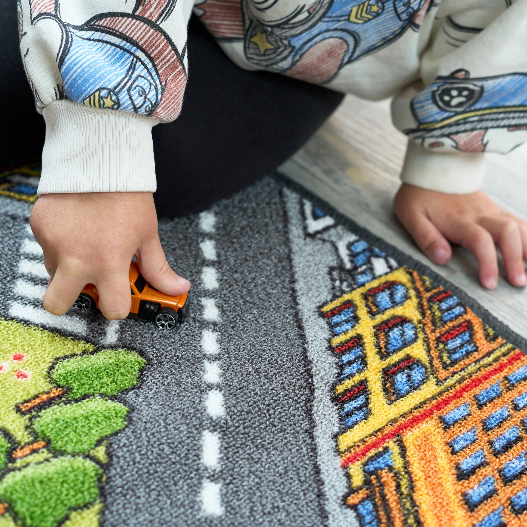 Children's Big City Mat Town Car Roads Rug Big City Kids Play Mat Clearance