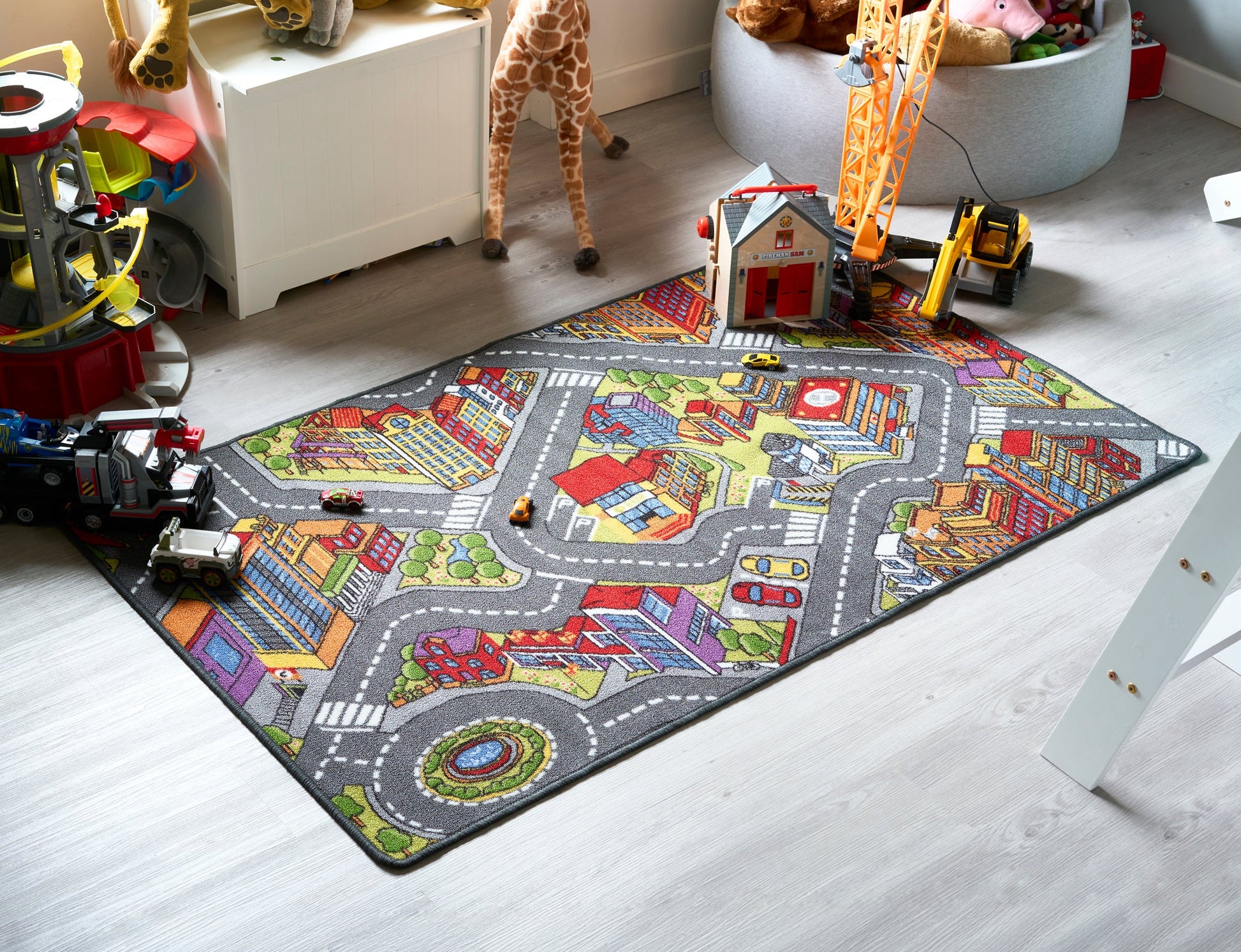 Children's Big City Mat Town Car Roads Rug Big City Kids Play Mat Clearance
