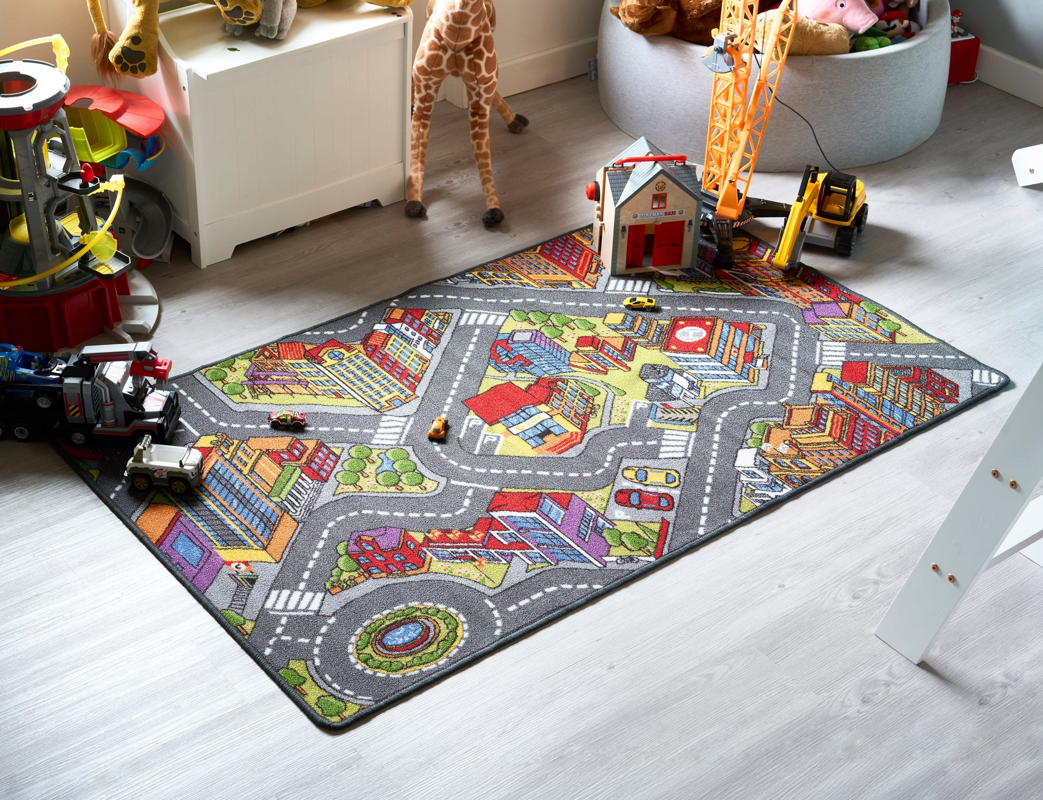 Children's Big City Mat Town Car Roads Rug Big City Kids Play Mat Clearance