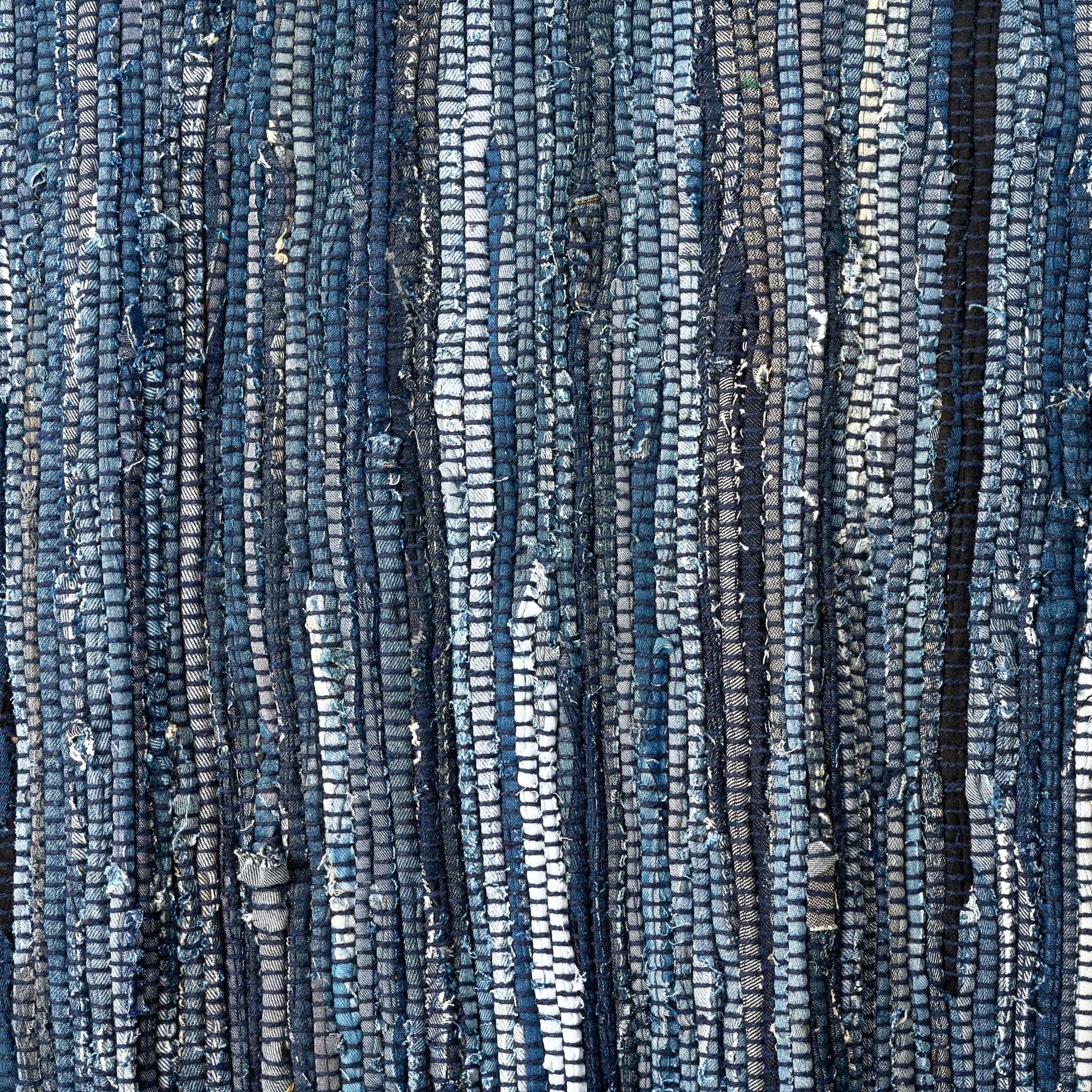 Chindi Handwoven Denim Recycled Rag Rug - Bargainia.com - 