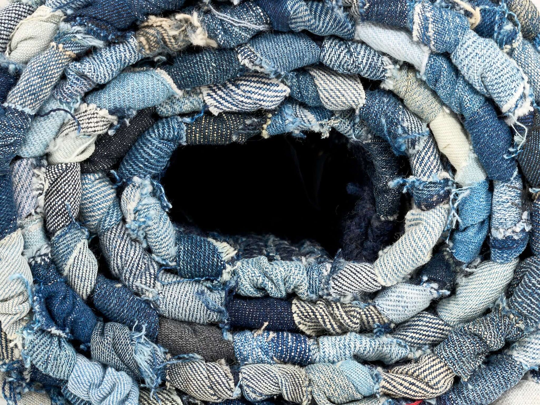 Chindi Handwoven Denim Recycled Rag Rug - Bargainia.com - 