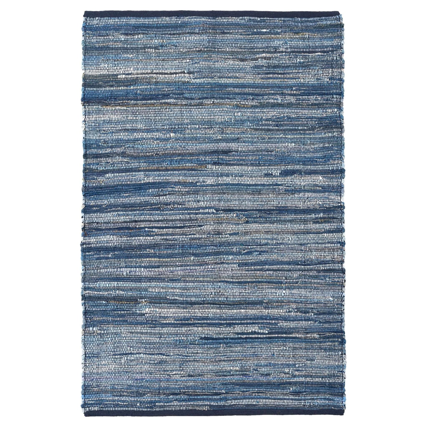 Chindi Handwoven Denim Recycled Rag Rug - Bargainia.com - 